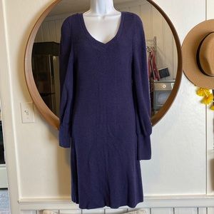 WHITE HOUSE BLACK MARKET Sweater Midi Wool Blend Purple Size M